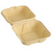 Fabri-Kal 9509820 Greenware 6" x 6" 1-Compartment Plant Fiber Blend Hinged Container - 450/Case Main Thumbnail 4
