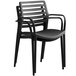 Lancaster Table & Seating Allegro Black Stackable Resin Arm Chair Main Thumbnail 6
