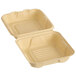Fabri-Kal 9509824 Greenware 8" x 8" 1-Compartment Plant Fiber Blend Hinged Container - 200/Case Main Thumbnail 4