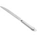 A Choice stainless steel carving knife with a hollow silver handle.