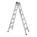 Cosco 20212T1ASE 2-in-1 Aluminum 16' Max Reach 12-Step Multi-Position Step and Extension Ladder Main Thumbnail 1