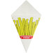 Carnival King 10 oz. Square French Fries Cardboard Fry Cone - 100/Pack Main Thumbnail 4