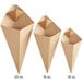 A group of brown Carnival King paper cones.