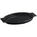 Choice 8" x 11 1/2" Oval Black Bakelite Thermal Underliner with Handles Main Thumbnail 3