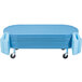 A stack of blue rectangular Foundations Mobile Standard Cot Carriers.