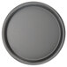 An American Metalcraft hard coat anodized aluminum round pizza pan with a white background.