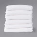 Foundations ZS-C4-WH-06 SafeFit 38" x 24" x 4" White 100% Cotton Knit Zipper Fitted Sheets for 3"-4" Compact Crib Mattresses - 6/Pack Main Thumbnail 1