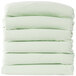 Foundations FS-NF-MT-06 SafeFit 38" x 24" x 4" Mint 100% Cotton Elastic Fitted Sheets for 1"-4" Compact Crib Mattresses - 6/Pack Main Thumbnail 1
