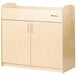 Foundations 1771047 Serenity 45" x 21 1/2" x 42" Natural Wood Changing Cabinet with Undershelf Storage and 1" Antibacterial Mattress Pad Main Thumbnail 2