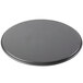 A black Chicago Metallic Pre-Seasoned Aluminum Pizza Pan with a white background.