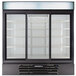 Beverage-Air LV66HC-1-B LumaVue 75" Black Refrigerated Glass Door Merchandiser with LED Lighting Main Thumbnail 4