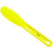Choice 7 3/4" Smooth Polypropylene Sandwich Spreader with Neon Yellow Handle