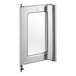 A Main Street Equipment stainless steel left door assembly with a window in a metal frame.
