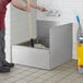 Regency 15" High Stainless Steel Mop Sink Backsplash and Right Side Splash for 24 x 24" Mop Sink Main Thumbnail 1