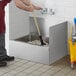 Regency 15" High Stainless Steel Mop Sink Backsplash and Right Side Splash for 28" x 20" Mop Sink Main Thumbnail 1