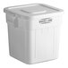A large white plastic storage bin with a flat lid and handles, labeled 'BAKER'S LANE' on the front.