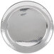 American Metalcraft HMRST1801 18 1/2" Round Hammered Stainless Steel Tray Main Thumbnail 1