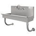 Advance Tabco 19-18-1-ADA-F 16-Gauge Stainless Steel ADA Service Sink with 5" Deep Bowl and 1 Manual Faucet - 40" x 19 1/2" Main Thumbnail 1