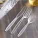 Visions Individually Wrapped Clear Heavy Cutlery Pack with Knife, Fork and Spoon - 500/Case Main Thumbnail 1