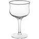 An Acopa Deco clear wine glass with a stem.