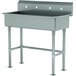Advance Tabco FS-FM-40 14-Gauge Stainless Steel Multi-Station Hand Sink with Tubular Legs and 8" Deep Bowl for 2 Faucets - 40" x 19 1/2" Main Thumbnail 1