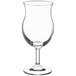 An Acopa Select tulip glass with a stem on a white background.