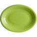 An oval green Acopa Capri stoneware platter.