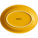 An Acopa Capri mango orange oval stoneware coupe platter.