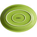 An Acopa Capri green oval stoneware coupe platter.