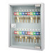 Barska CB12952 10 3/4" x 3" x 13 3/4" Gray Steel 20-Key Cabinet with Glass Door and Key Lock Main Thumbnail 1