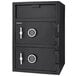 Barska AX13312 20" x 20" x 30" Black Steel Locker Depository Safe with Independent Bottom Locker, 2 Digital Keypads, and Key Lock Access - 1.6 / 2 Cu. Ft. Main Thumbnail 1