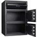 Barska AX13312 20" x 20" x 30" Black Steel Locker Depository Safe with Independent Bottom Locker, 2 Digital Keypads, and Key Lock Access - 1.6 / 2 Cu. Ft. Main Thumbnail 2
