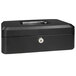 Barska CB11830 8" x 6 5/16" x 3 1/2" Small Black Steel Cash Box with Key Lock and Handle Main Thumbnail 1