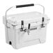 A white CaterGator jockey box cooler with a handle.