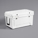 CaterGator JB65WH White 2 Faucet 68 Qt. Insulated Jockey Box with 120 ft. Coils Main Thumbnail 4
