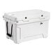A white CaterGator insulated cooler with a black handle.