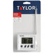 A packaged Taylor 3518N digital cooking thermometer with a white screen.