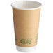 EcoChoice 16 oz. Smooth Double Wall Kraft Compostable Paper Hot Cup - 500/Case Main Thumbnail 3