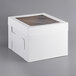 A white Enjay flexbox bakery box with a clear window on the top.