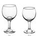 A pair of Acopa all-purpose wine glasses on a white background.