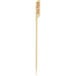 A bamboo toothpick with "Medium Rare" written on it.