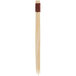 A close up of a Bamboo by EcoChoice trident skewer with a white background.