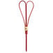 A bunch of red Bamboo by EcoChoice heart food picks with a white strap.