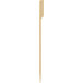A Bamboo by EcoChoice bamboo paddle food pick with a white background.