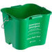 A green San Jamar Kleen-Pail Pro bucket with white text.