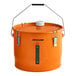 An orange Fryclone Smart Pail with a handle and lid.