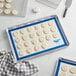 Vollrath T3610SM 23 5/8" x 15 3/4" Full Size Blue Silicone Non-Stick Baking Mat Main Thumbnail 1