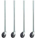 34" Galvanized Steel Legs with 5" Casters - 4/Set Main Thumbnail 3