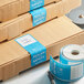 TamperSafe 2 1/2" x 6" Sealed For Your Safety Blue Paper Tamper-Evident Label - 250/Roll Main Thumbnail 1