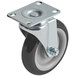 A Lavex swivel plate caster with a steel wheel.
